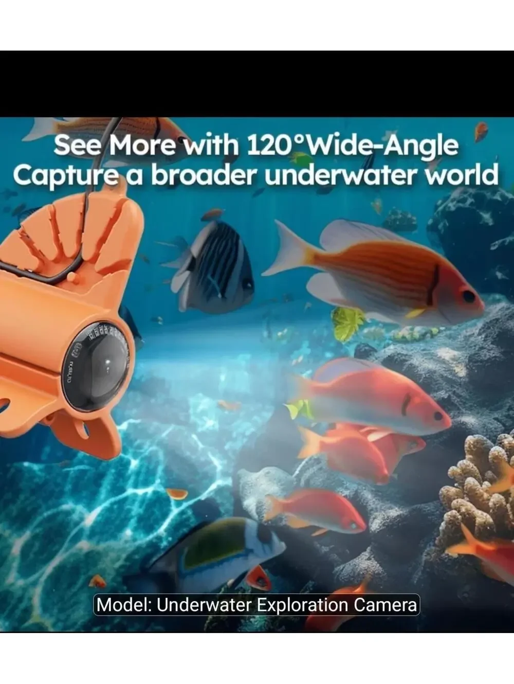 Upgrade] NO.1 HD 1080P Underwater Fishing Camera 7'' - w/10,